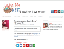 Tablet Screenshot of lovingmynest.com